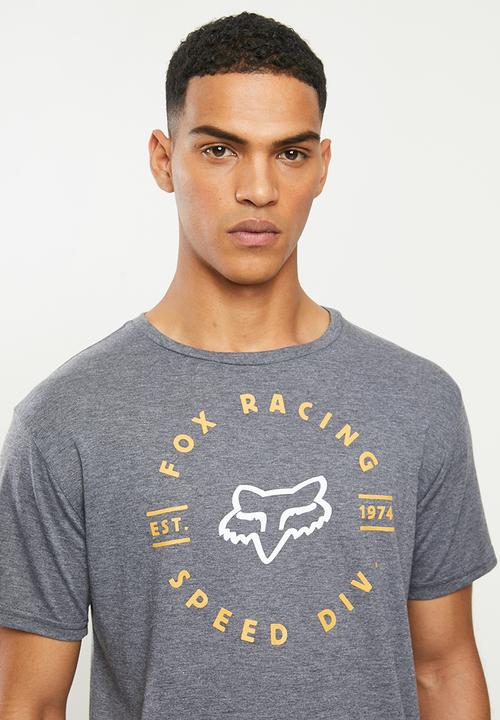 Fox - Clocked out tee - mid grey melange