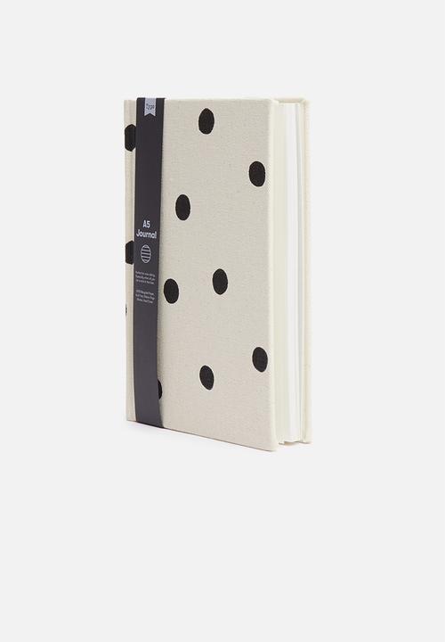 Typo - A5 oxford notebook - ecru oversized polka