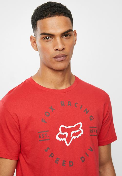 Fox - Clocked out tee - chillii red