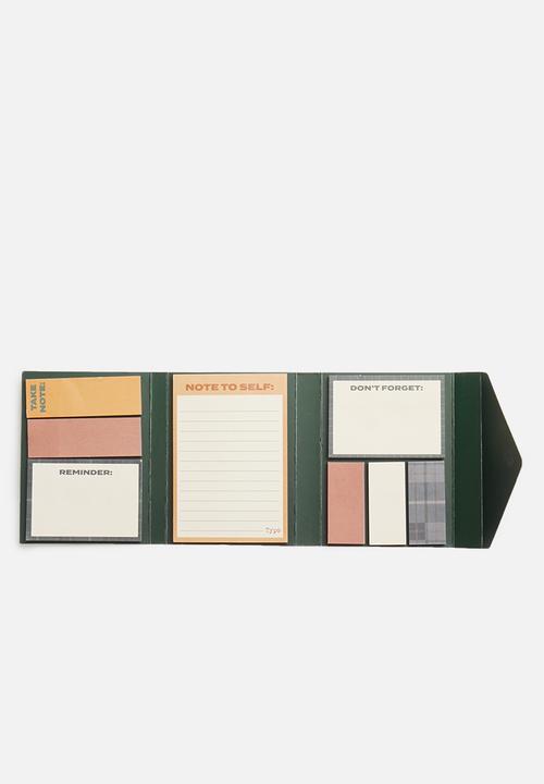 Typo - Pocket sticky note set - deep green