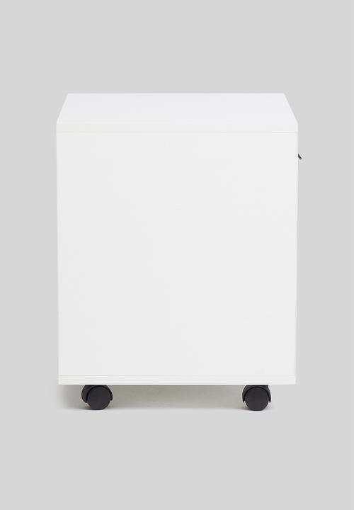 Sixth Floor - Cuba pedestal on wheels - white