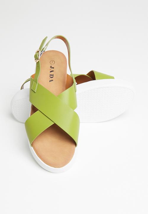 Jada - Criss-cross sandal - green