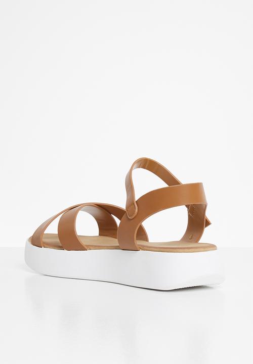 Jada - Flatform sandal / tan