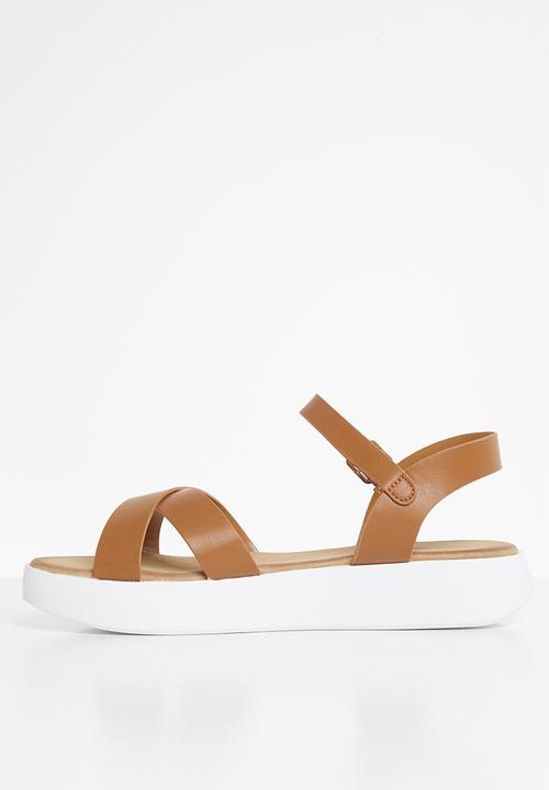 Jada - Flatform sandal / tan