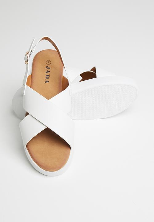 Jada - Criss-cross sandal - white