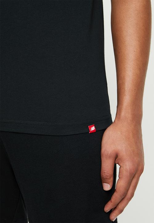 New Balance  - New Balance essentials stacked logo tee - black