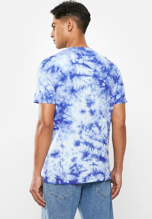 FILA - Logan oversized T-shirt - blue & white 