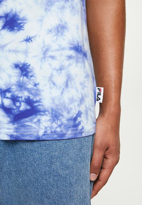 FILA - Logan oversized T-shirt - blue & white 