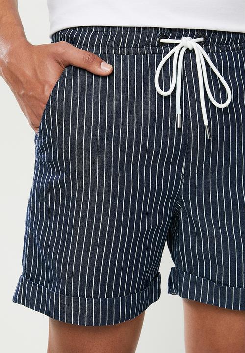 Rip Curl - Denim stripe volley - blue & white 