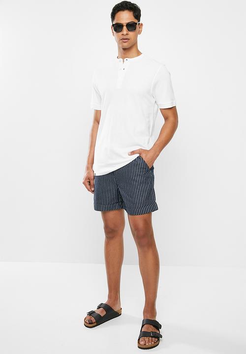 Rip Curl - Denim stripe volley - blue & white 