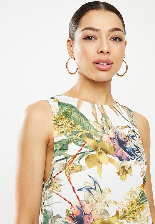 Glamorous - Tie back sleeveless shift dress - multi 