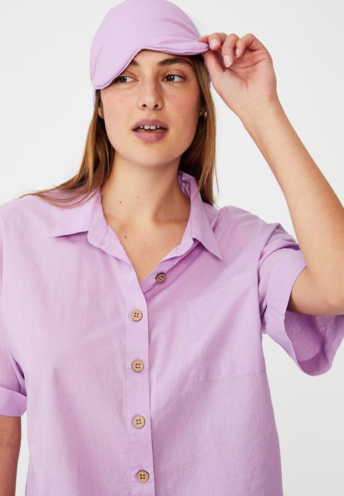Cotton On - Washed woven sleep set - washed sheer lilac
