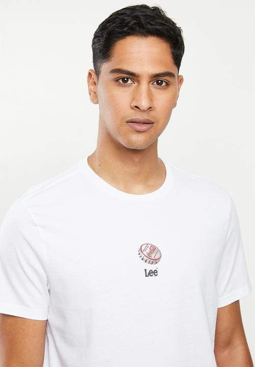 Lee  - Bottle lid tee - white