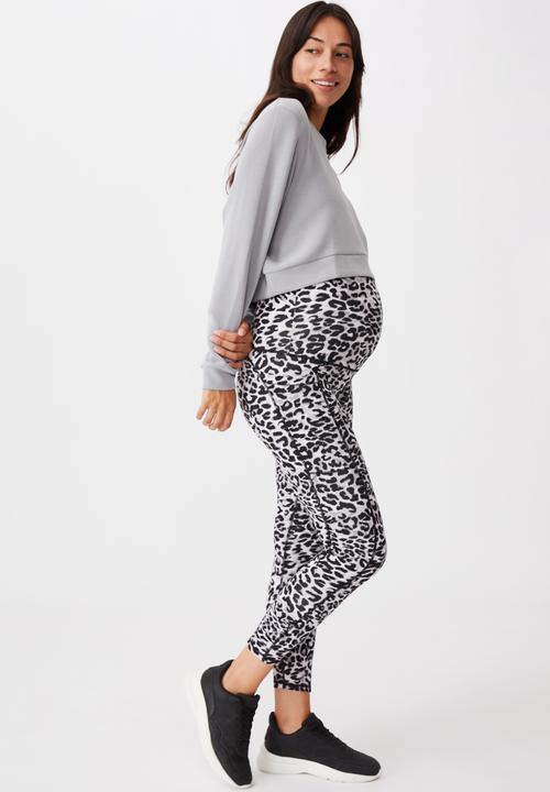Cotton On - Maternity love you a latte 7/8 tight - water animal grey