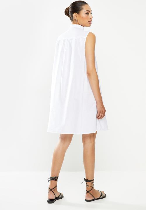 edit - Cotton voile longline shirt - white