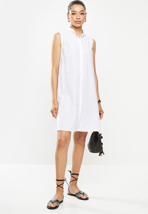 edit - Cotton voile longline shirt - white