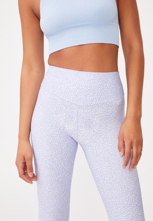 Cotton On - Strike a pose yoga 7/8 tight - splatter texture cornflower lilac