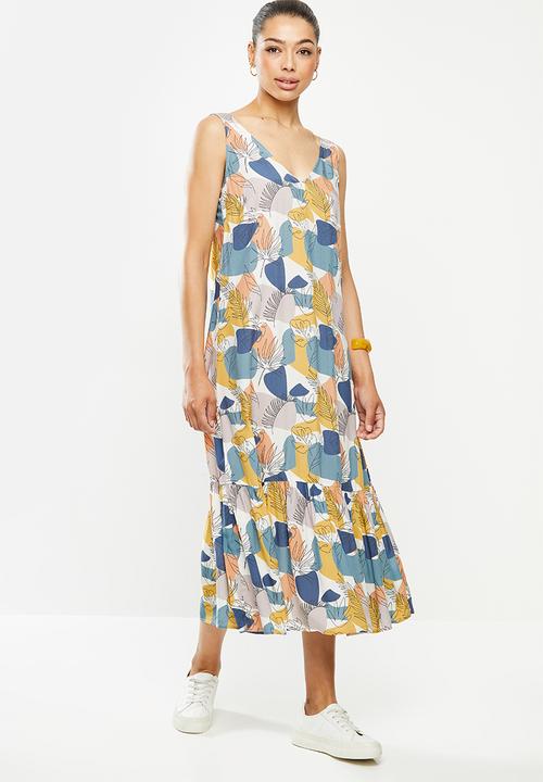 edit - Built up midi dress - multi 