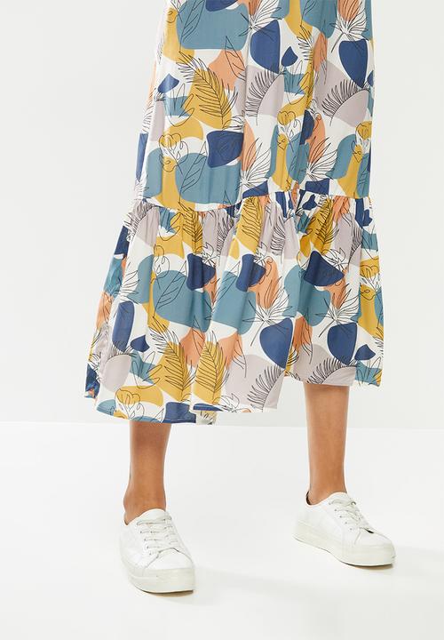 edit - Built up midi dress - multi 