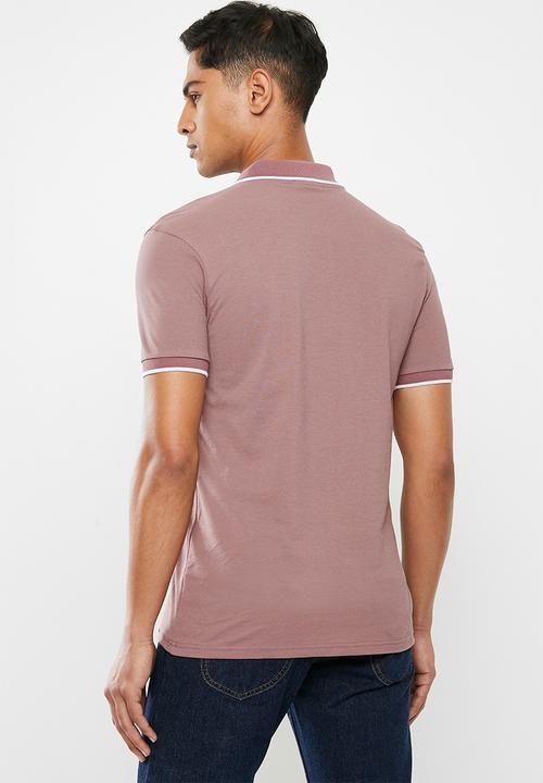 Lee  - Lee icon polo heather -  rose grey & white