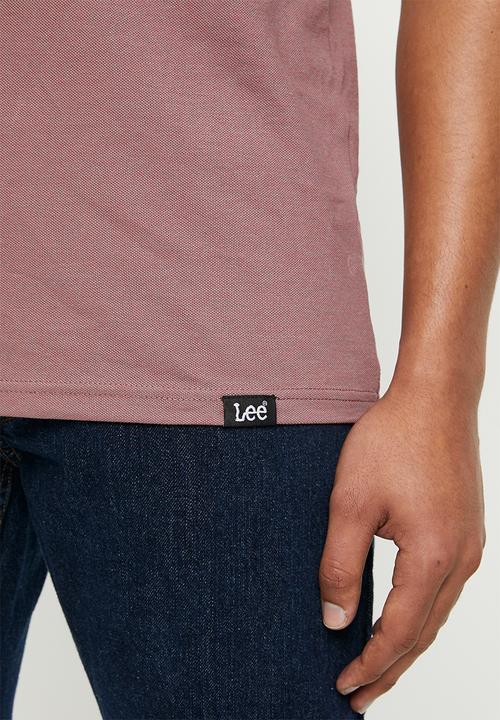 Lee  - Lee icon polo heather -  rose grey & white