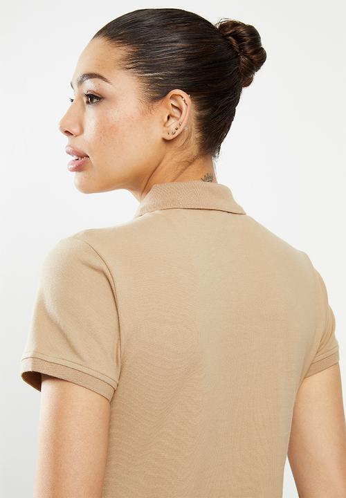 POLO - Clc candice short sleeve crest stretch golfer -stone