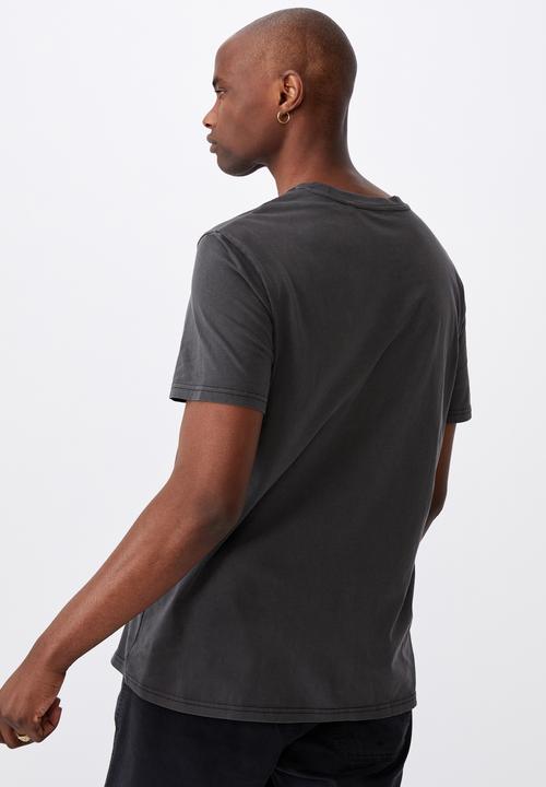 Factorie - Regular washed T-shirt - washed black