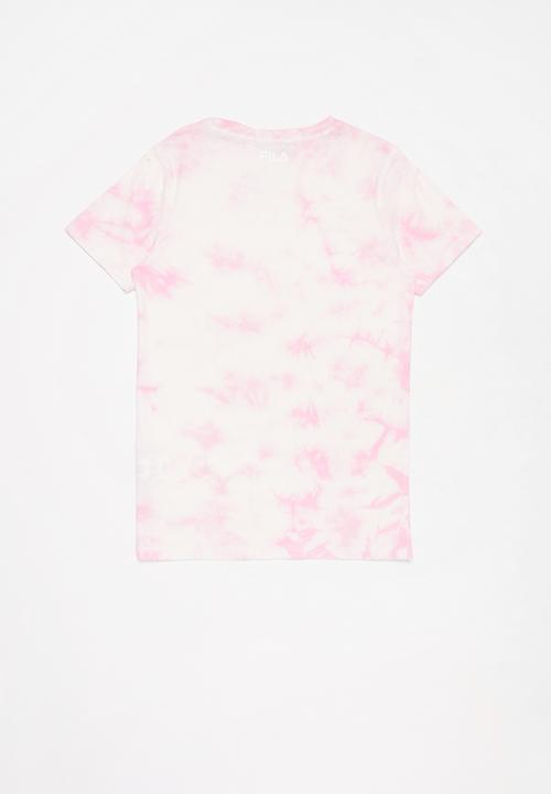 FILA - Mono deckle tie dye tee - pink & white 