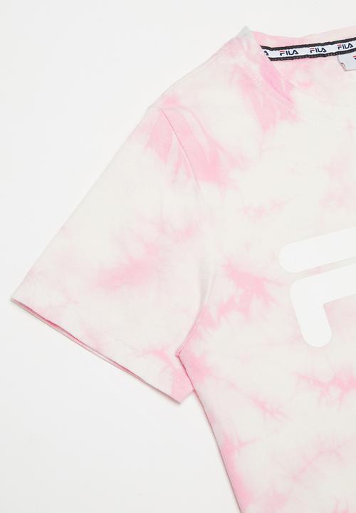 FILA - Mono deckle tie dye tee - pink & white 