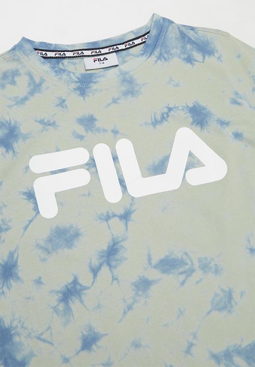 FILA - Mono deckle tie dye tee - blue & grey 