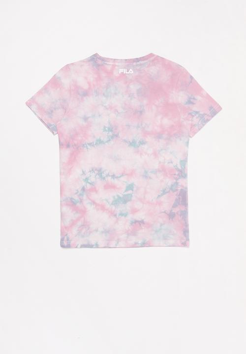 FILA - Mono deckle tie dye tee - pink & blue 