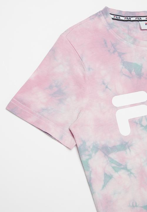 FILA - Mono deckle tie dye tee - pink & blue 