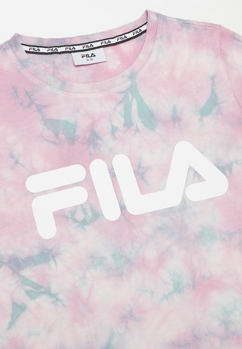 FILA - Mono deckle tie dye tee - pink & blue 