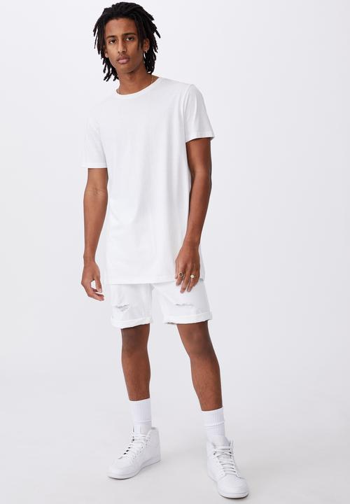 Factorie - Slim cut denim short - white