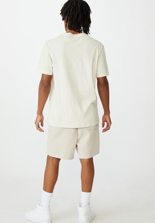 Factorie - Extra mild regular graphic t shirt - ivory