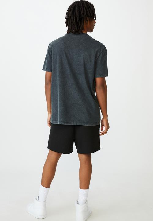 Factorie - Regular graphic t shirt - washed black