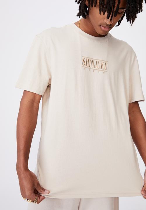 Factorie - Regular graphic t shirt - beige