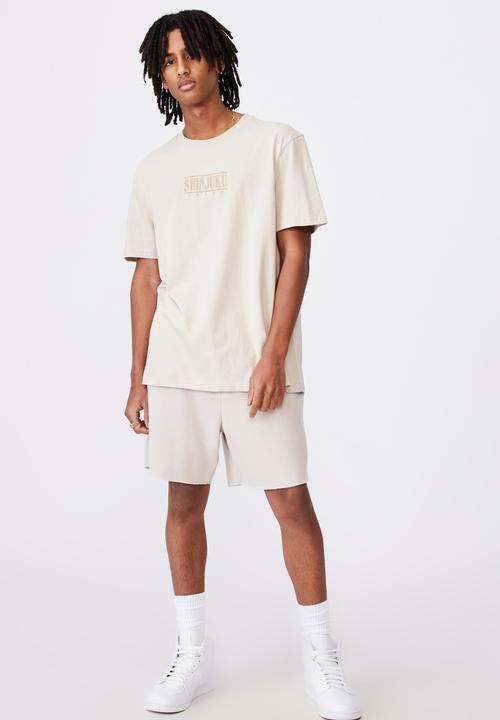 Factorie - Regular graphic t shirt - beige