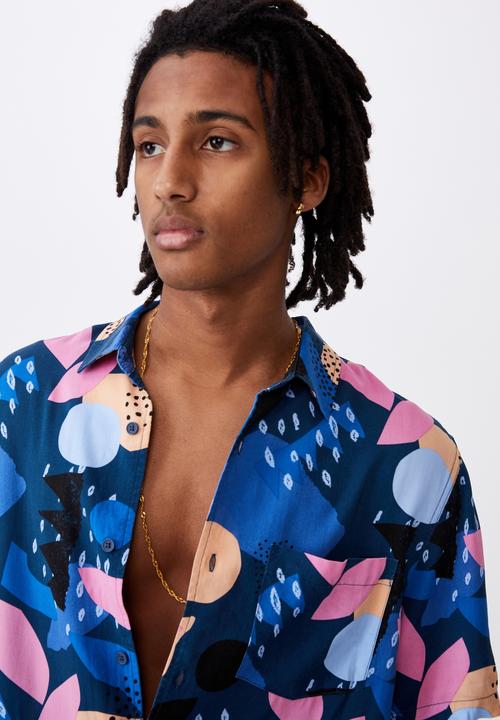 Factorie - Resort shirt - navy shapes