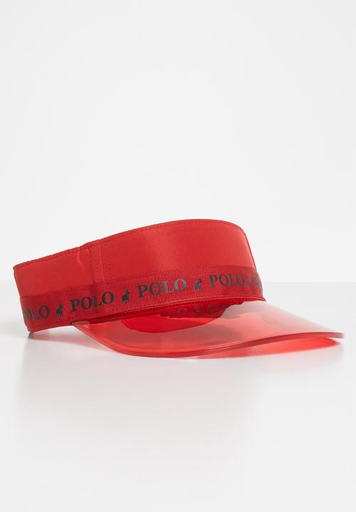 POLO - Byron transparent peak visor - red