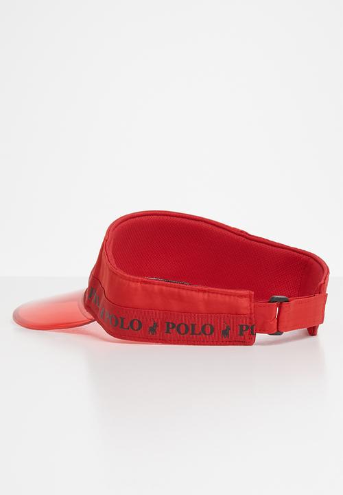 POLO - Byron transparent peak visor - red