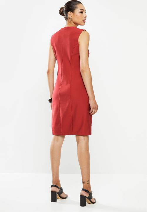 POLO - Excl sleeveless dress inseam pocket -red