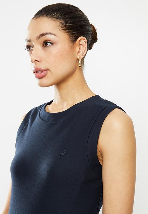 POLO - Excl sleeveless bodycon dress -navy