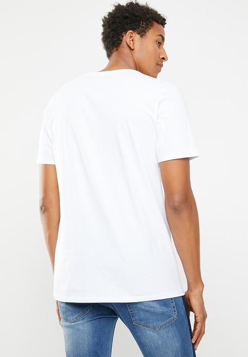 Hurley - Icon slash gradient tee - white & black