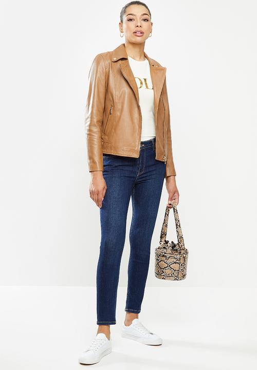 POLO - Prs ilana leather jacket -camel