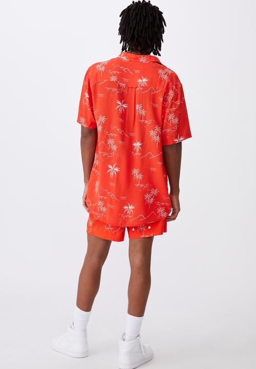 Factorie - Resort shirt - red hawaii
