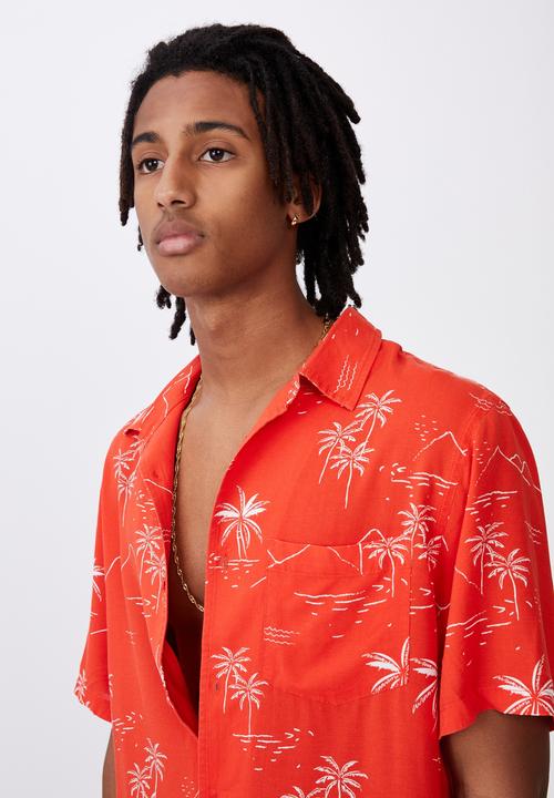 Factorie - Resort shirt - red hawaii