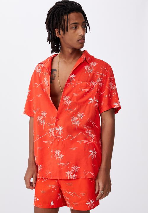 Factorie - Resort shirt - red hawaii