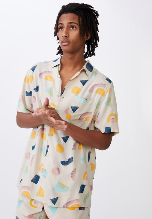 Factorie - Resort shirt - ecru shapes
