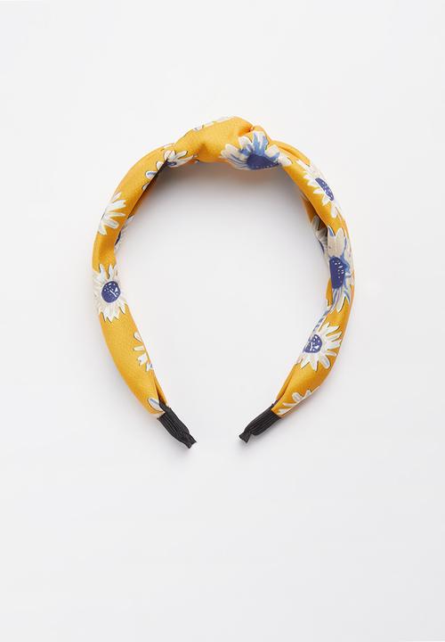 Superbalist - Floral twisted alice band - yellow
